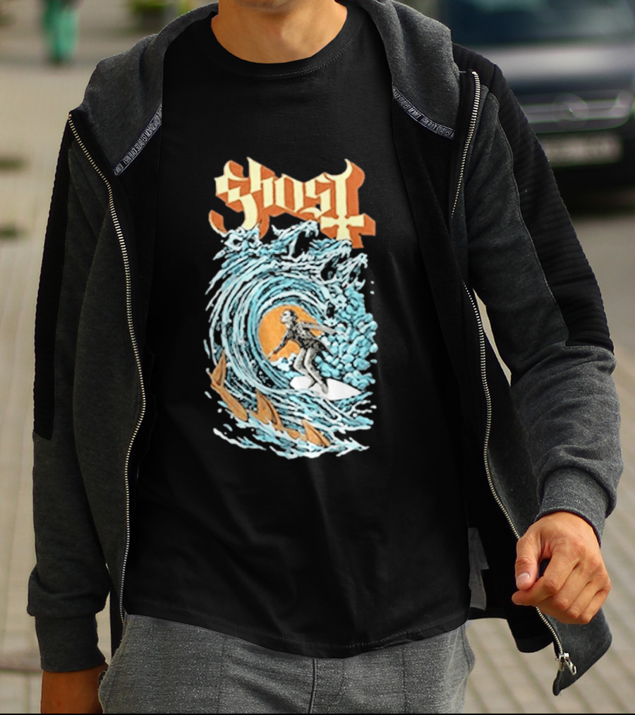 Ghost Band Summer 2026 Exclusive Papa Surf Muscle Wave T-Shirt