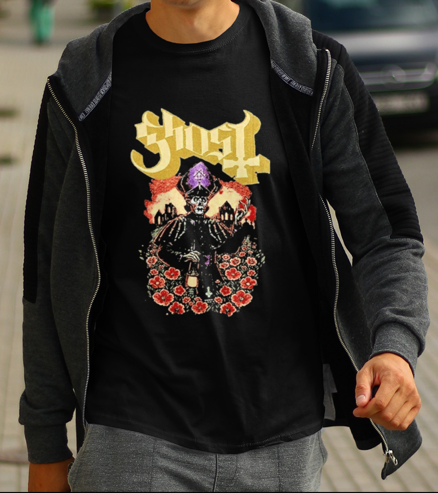 Ghost Band Summer 2026 Exclusive Peace Field Skeleton Priest And Floral T-Shirt