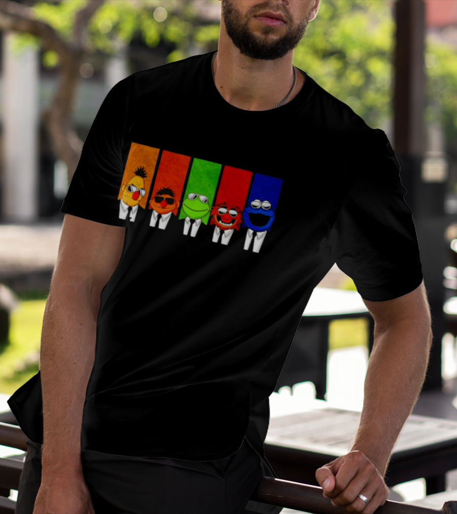 Bert Ernie Kermit Animal Cookie Monster Reservoir Dogs Mashup T-Shirt