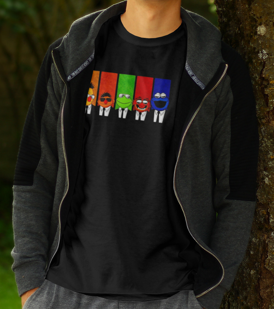 Bert Ernie Kermit Animal Cookie Monster Reservoir Dogs Mashup T-Shirt