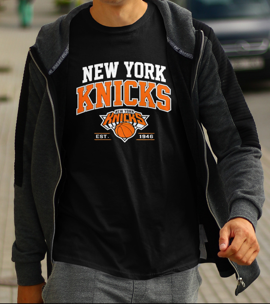 New York Knicks Est 1946 Basketball Team Orange T-Shirt