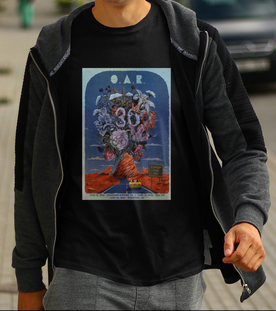 OAR 2026 Colorado Springs Vail Morrison Tour 30th Anniversary Road Trip Edition T-Shirt