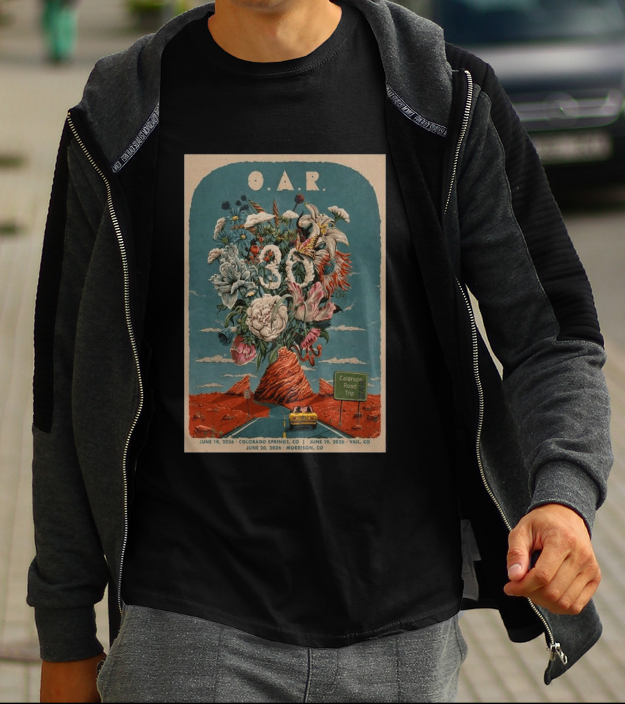O.A.R. Colorado Road Trip 2026 June 18 Colorado Springs June 19 Vail June 20 Morrison Show T-Shirt