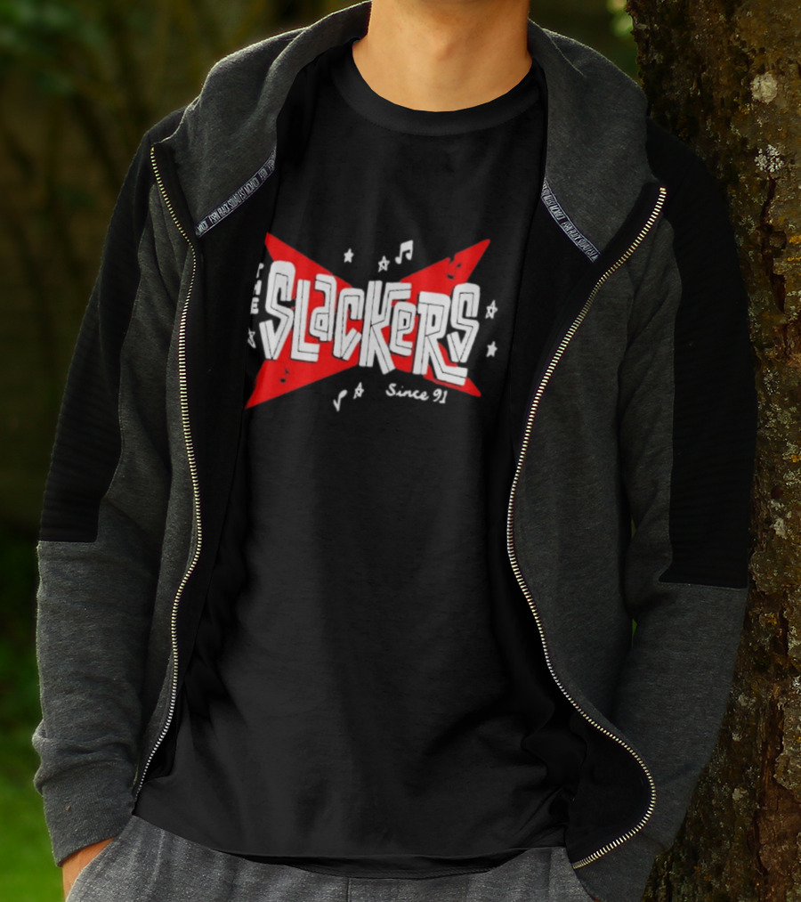 The Slackers Since 91 Tour Retro Music Notes And Stars T-Shirt
