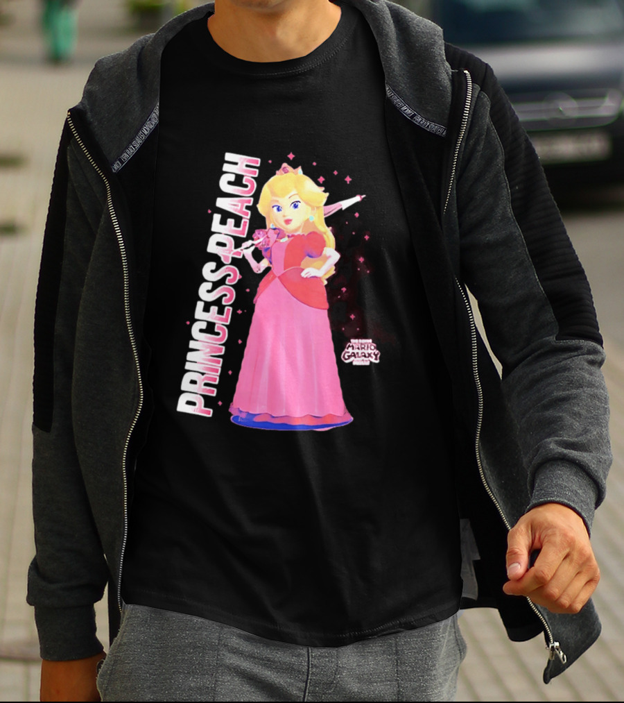 Super Mario Galaxy Movie Princess Peach Colorful Adventure T-Shirt
