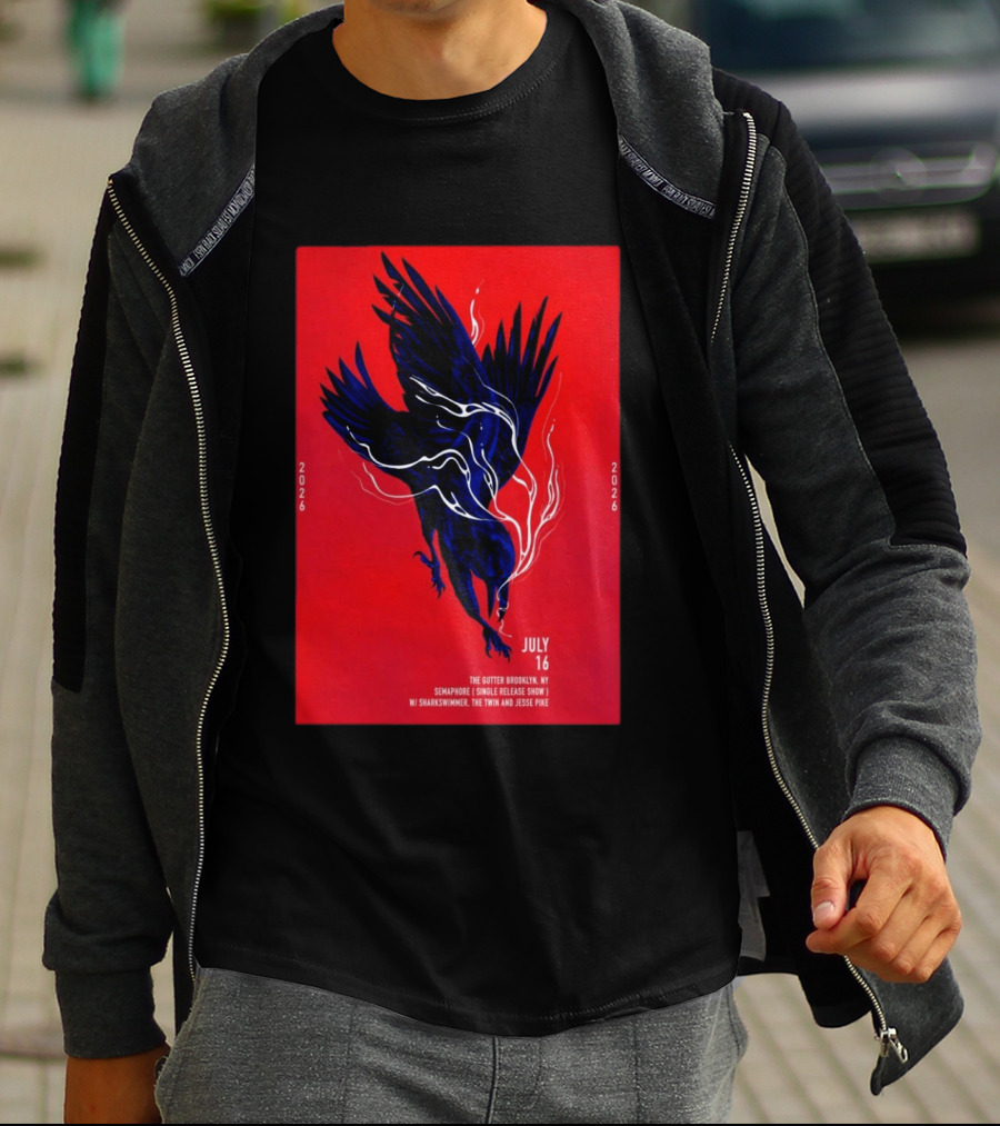 Semaphore Single Release Show The Gutter Brooklyn NY July 16 2026 With Sharkswimmer Jesse Pike T-Shirt