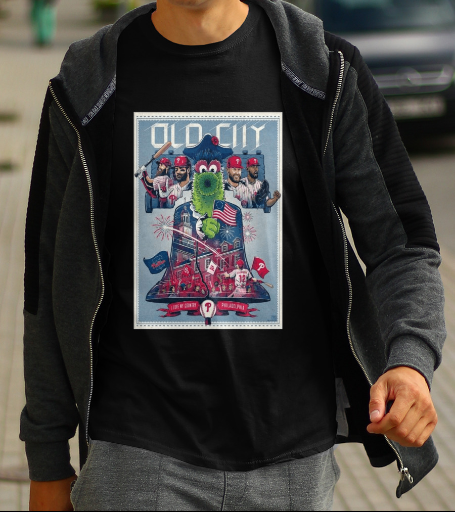 Old City Phillies I Love My Country Philadelphia T-Shirt
