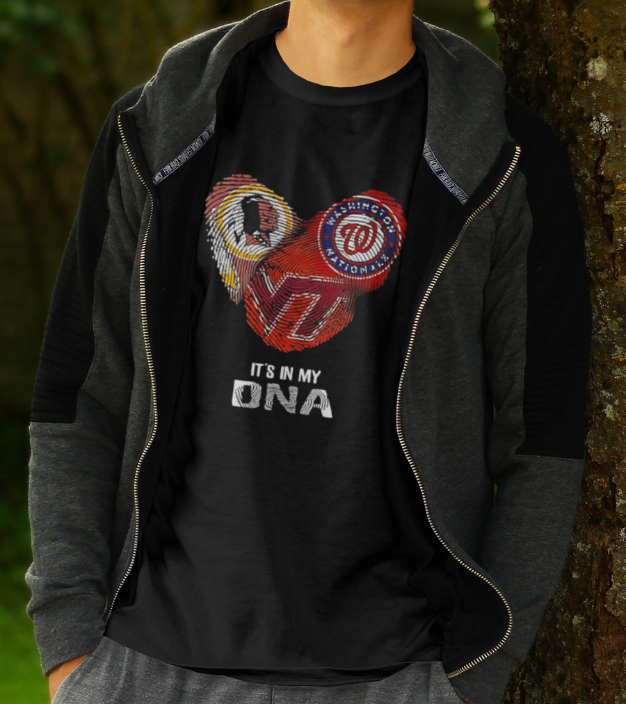 Washington Nationals Redskins Virginia Tech Hokies It's In My DNA T-Shirt
