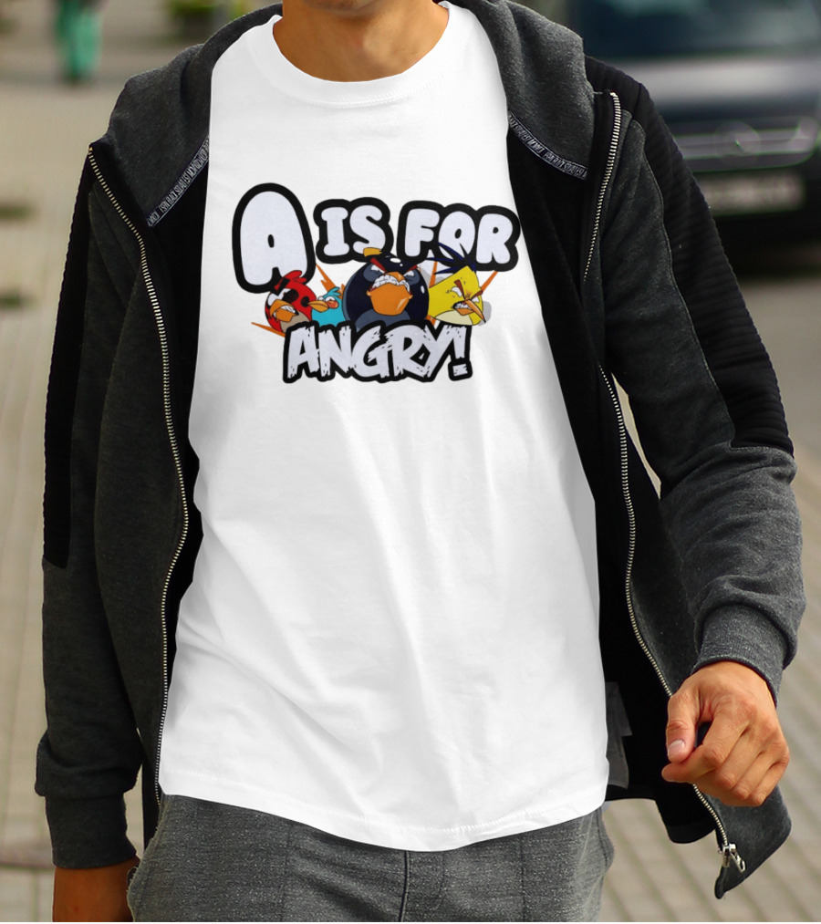 A Is For Angry Birds Characters T-Shirt