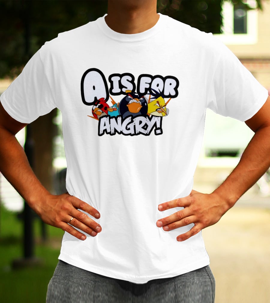 A Is For Angry Birds Characters T-Shirt