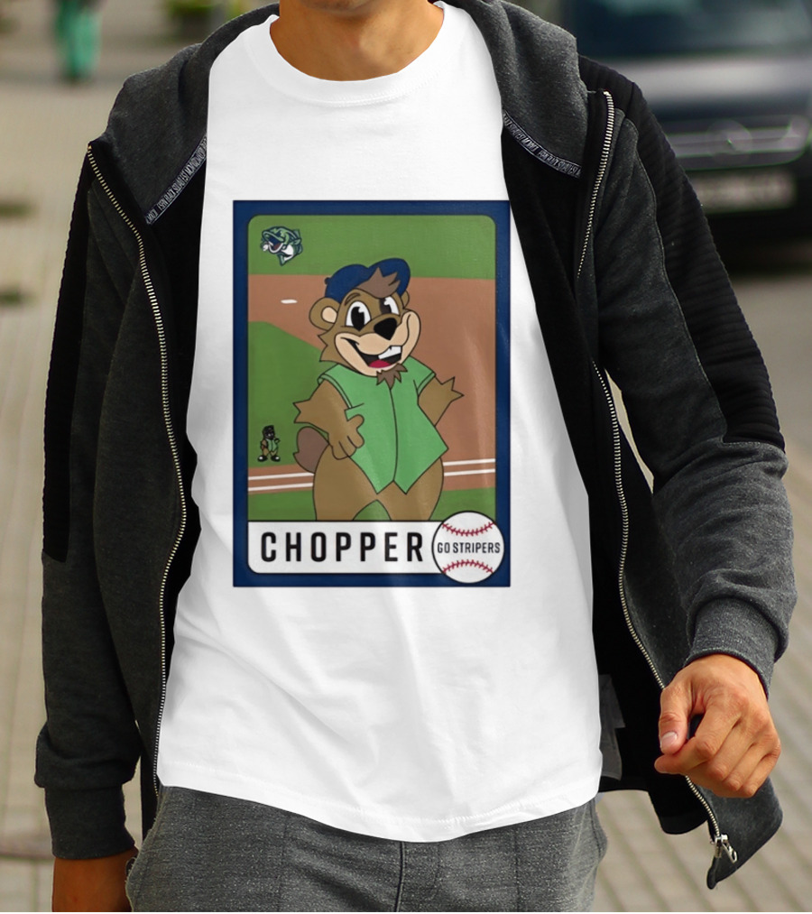 Chopper Gwinnett Stripers Baseball Card Go Stripers T-Shirt