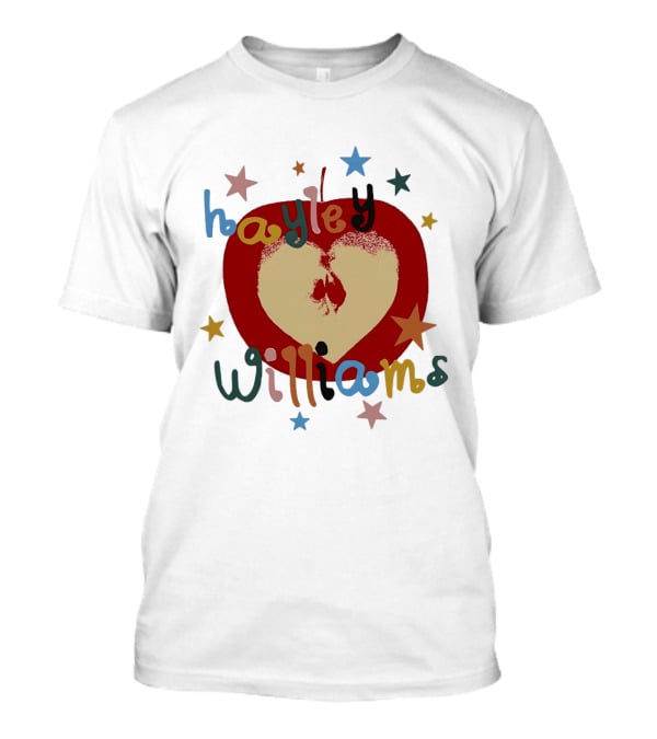 Hayley Williams Apple Heart Star Pop Colorful Letters T-Shirt