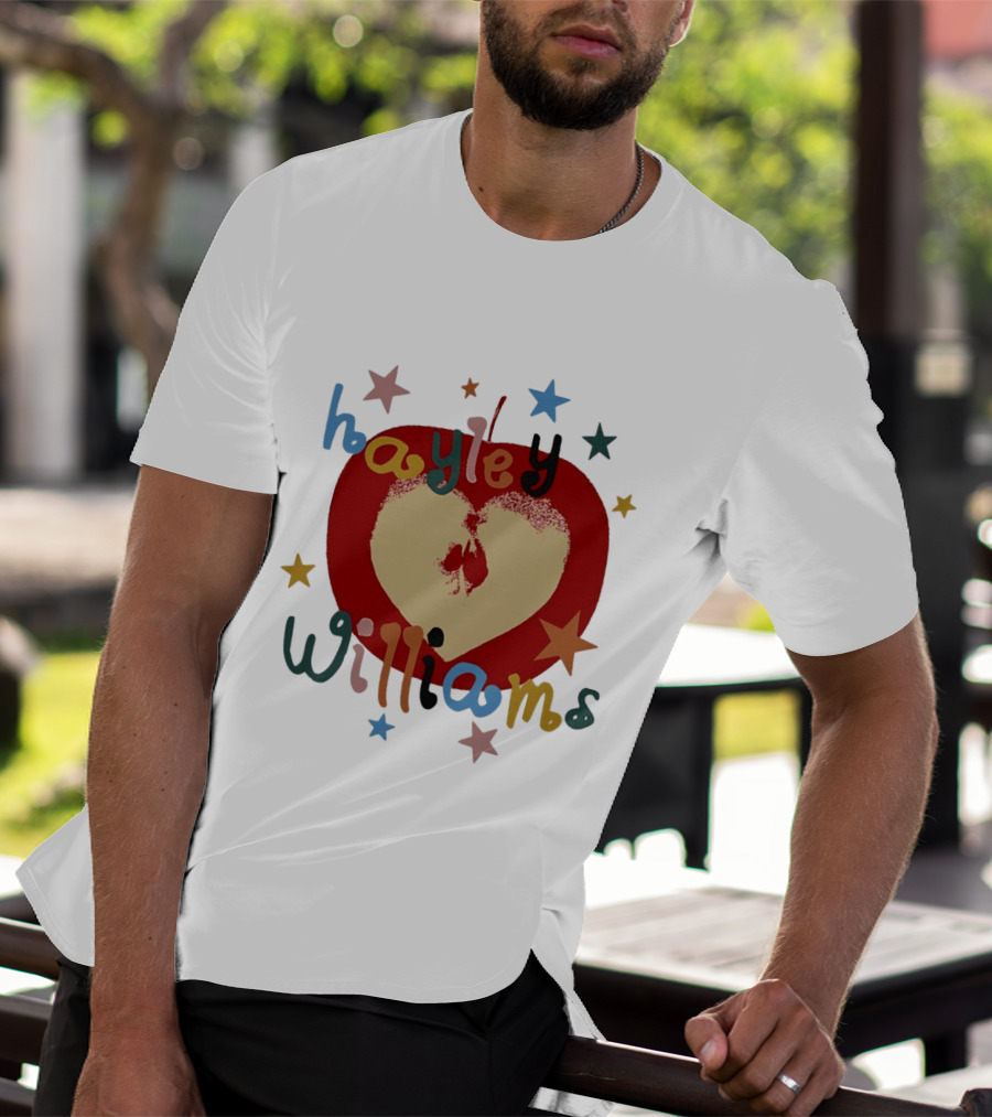 Hayley Williams Apple Heart Star Pop Colorful Letters T-Shirt
