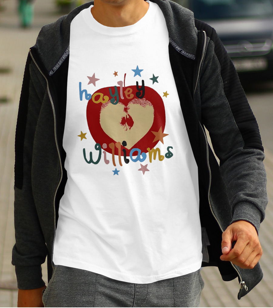 Hayley Williams Apple Heart Star Pop Colorful Letters T-Shirt