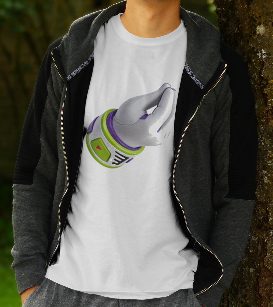 Buzz's Italian Hand Gesture Spacesuit Sleeve T-Shirt