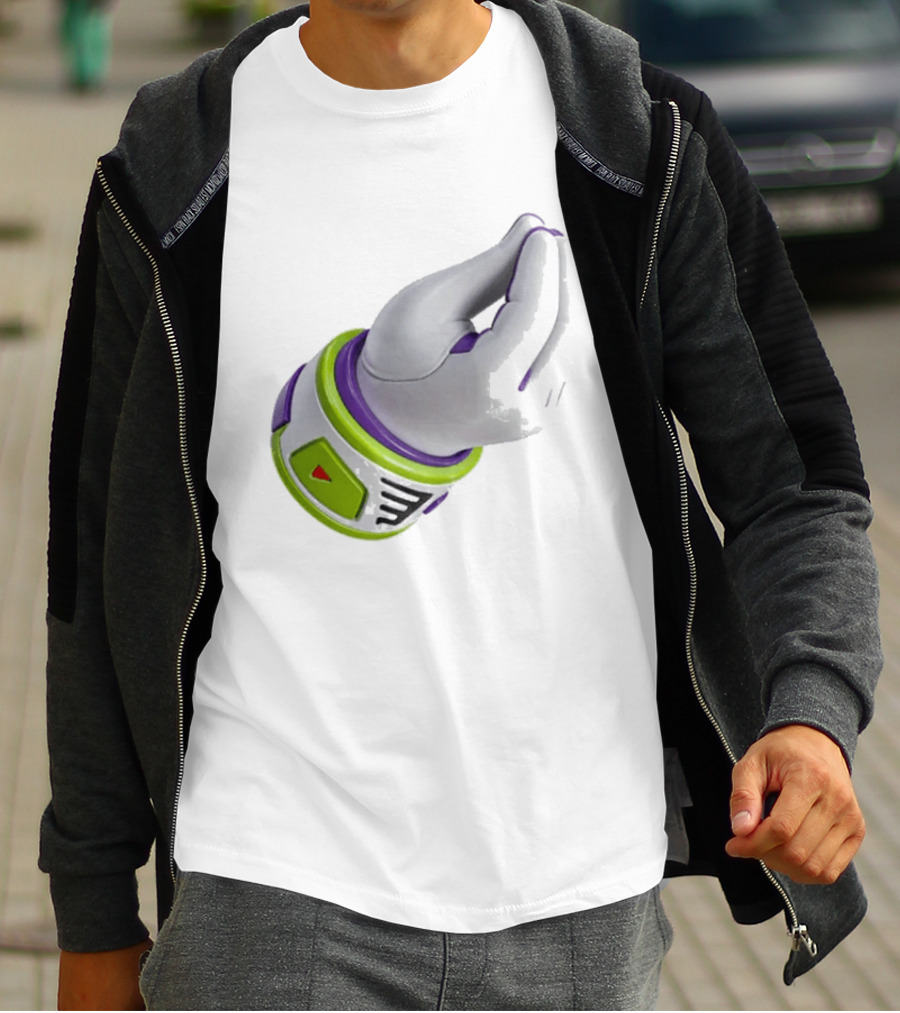 Buzz's Italian Hand Gesture Spacesuit Sleeve T-Shirt