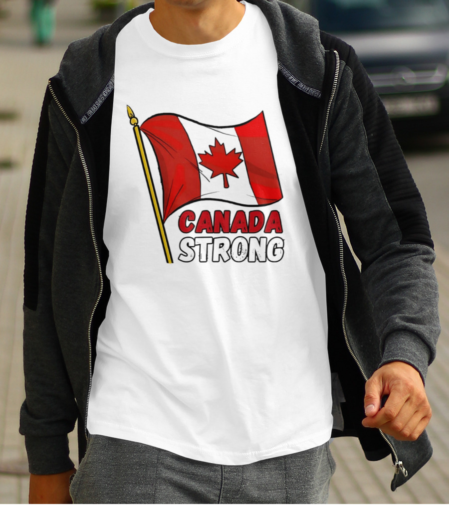 Canada Strong Maple Leaf Flag Pride T-Shirt