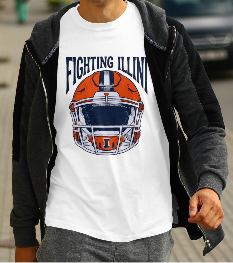 Fighting Illini Football Helmet Illinois T-Shirt