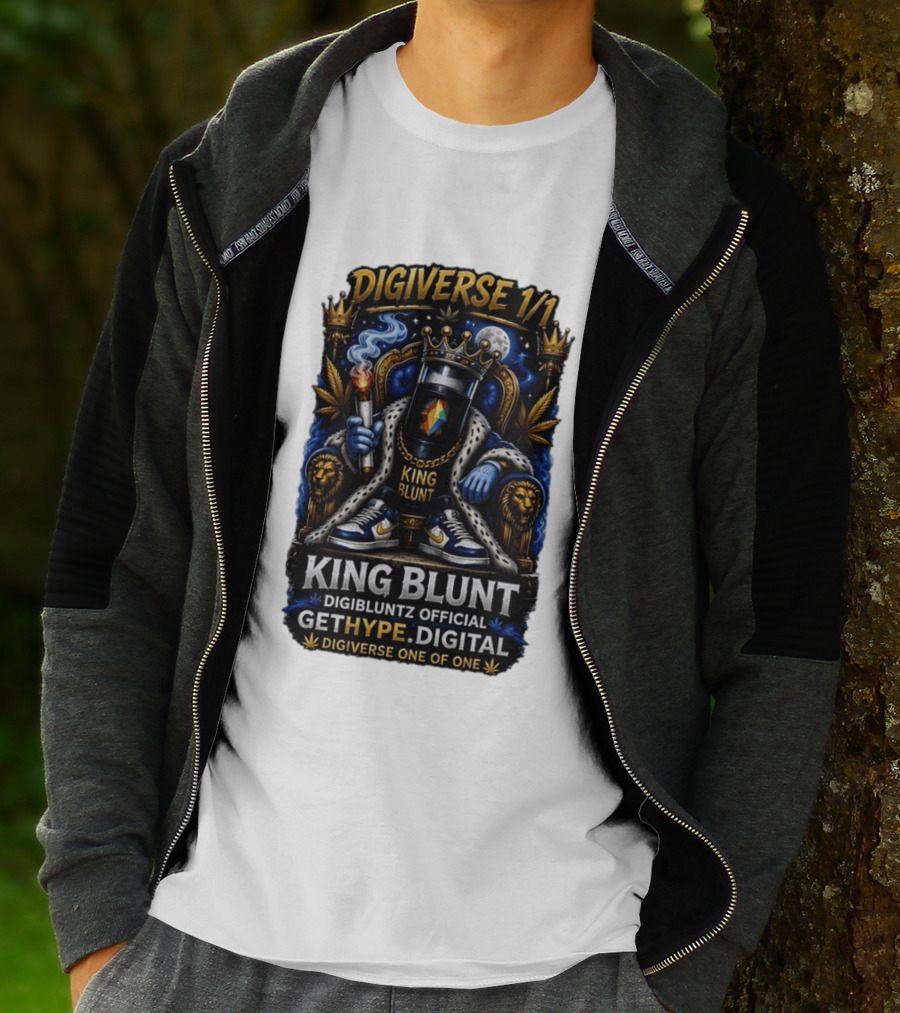 Digiverse 1 1 King Blunt GetHype Digibluntz Official Digital One Of One T-Shirt