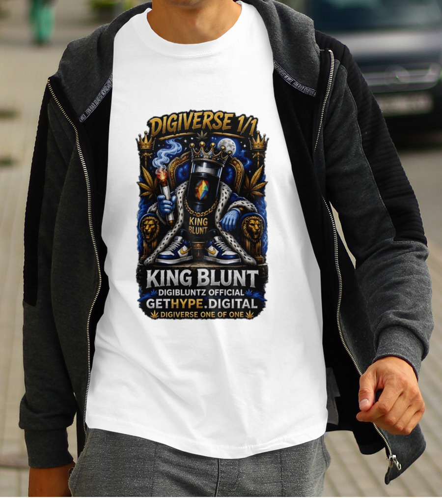 Digiverse 1 1 King Blunt GetHype Digibluntz Official Digital One Of One T-Shirt