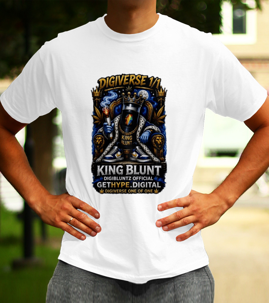 Digiverse 1 1 King Blunt GetHype Digibluntz Official Digital One Of One T-Shirt