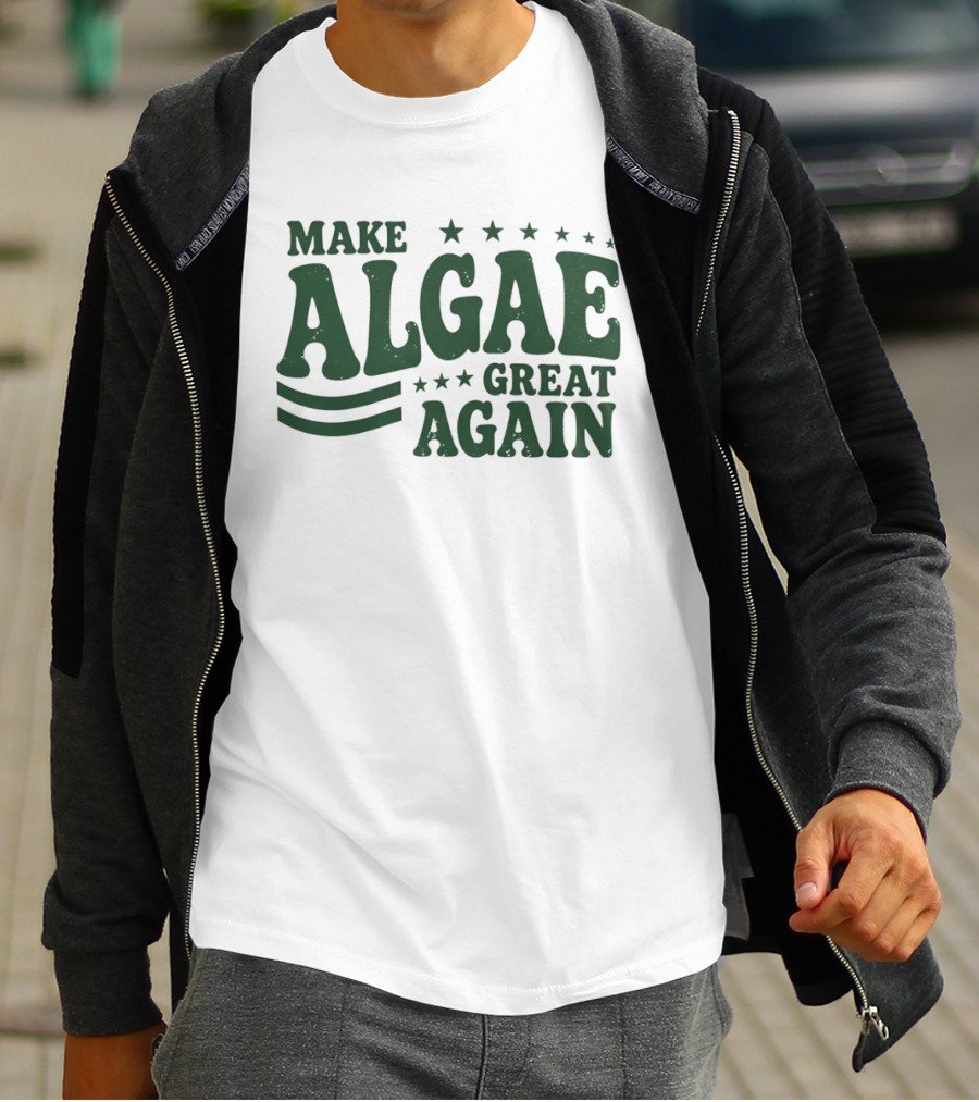 Make Algae Great Again MAGA Political Satire Team Algae Liberal Protest T-Shirt