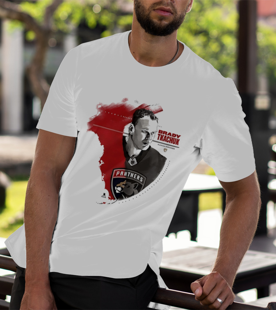 Florida Panthers Brady Tkachuk Portrait State Of Florida T-Shirt