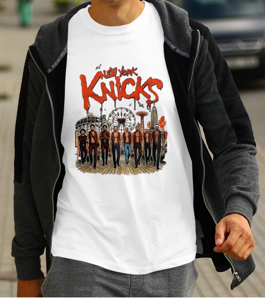 New York Knicks The Warriors Coney Island Gang Ferris Wheel Empire State Building T-Shirt