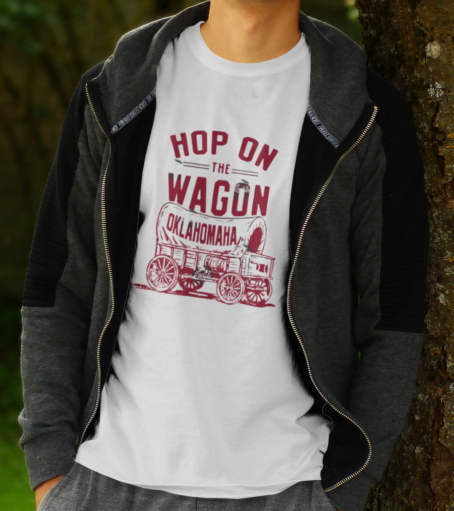 Oklahoma Sooners Baseball 2026 NCAA Hop On The Wagon Oklahomaha T-Shirt