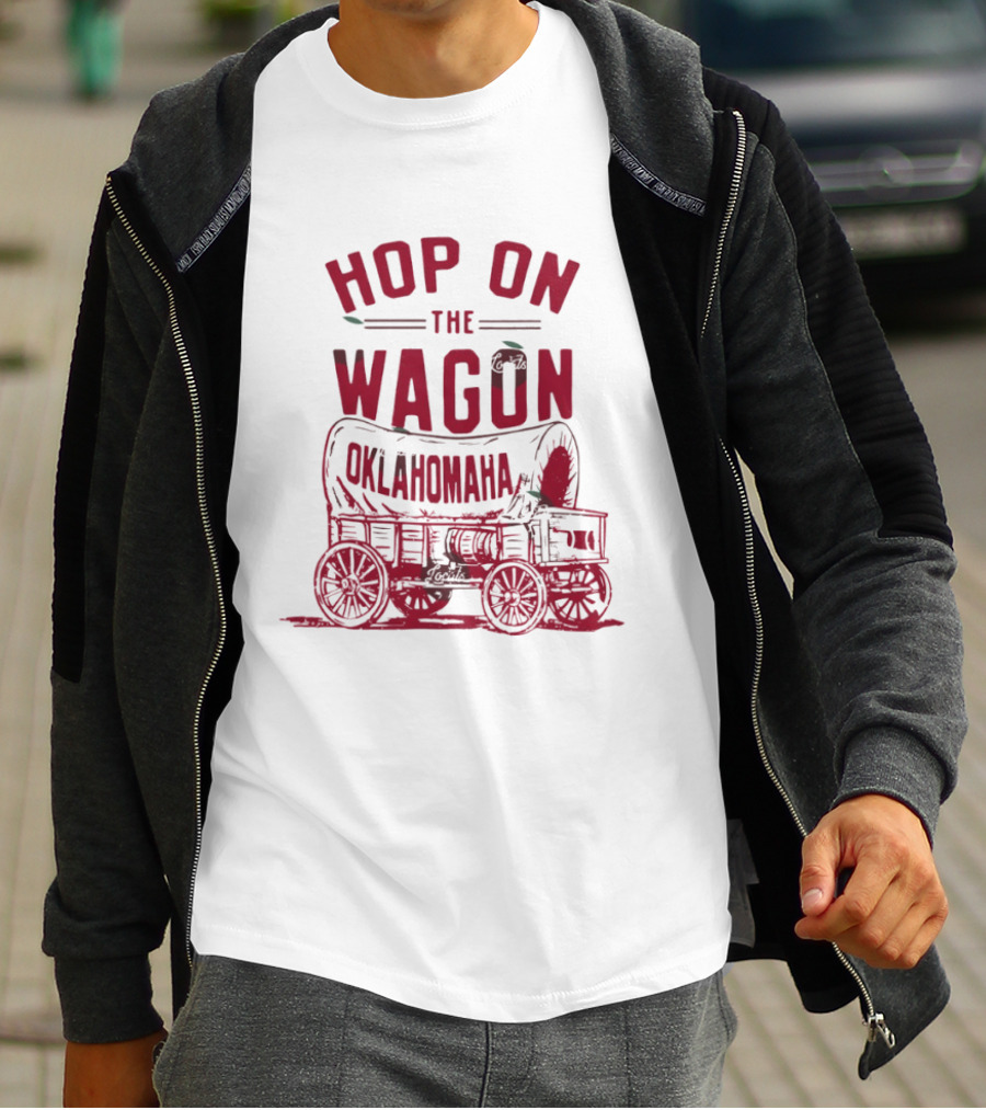 Oklahoma Sooners Baseball 2026 NCAA Hop On The Wagon Oklahomaha T-Shirt