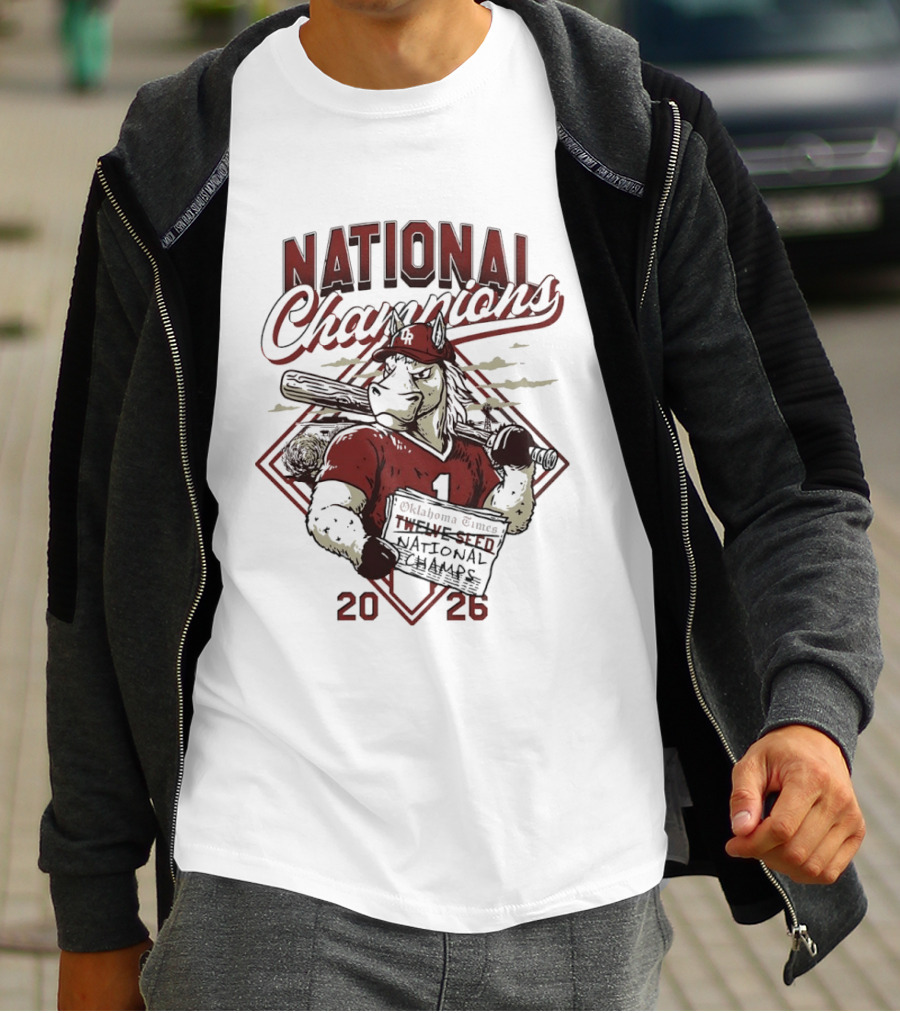 Oklahoma Sooners National Champions 2026 Sooner Schooner Baseball T-Shirt