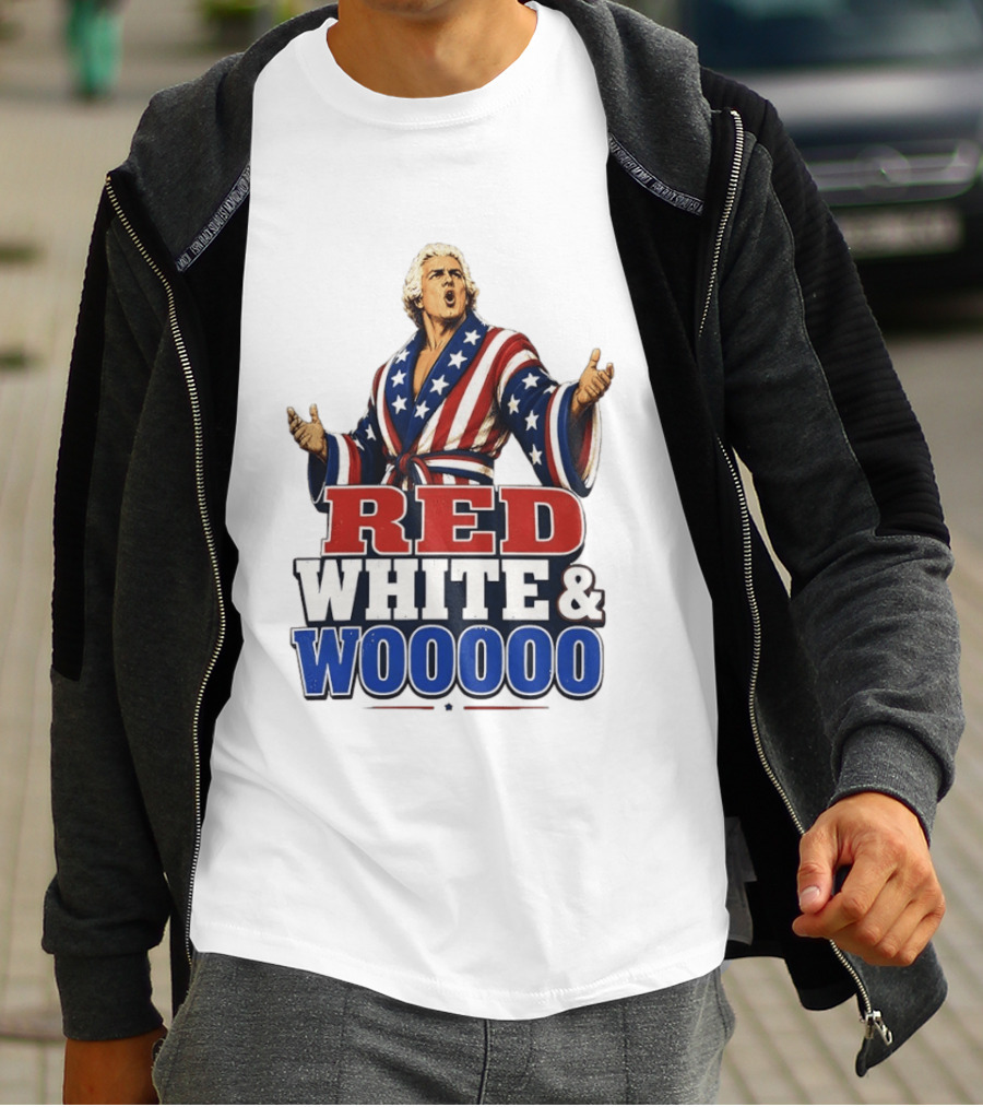 Ric Flair Red White And Woooo USA Wrestling Legend 4th Of July Celebration T-Shirt