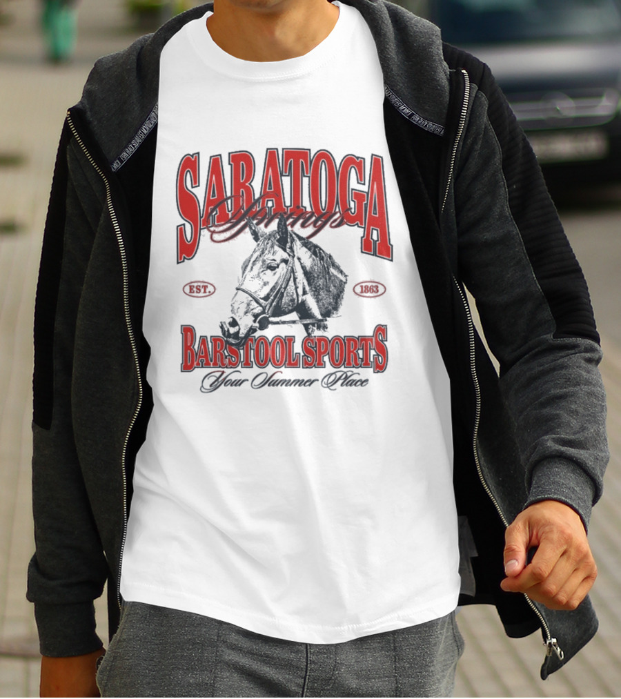 Saratoga Springs Barstool Sports Horse Racing 2026 Your Summer Place T-Shirt