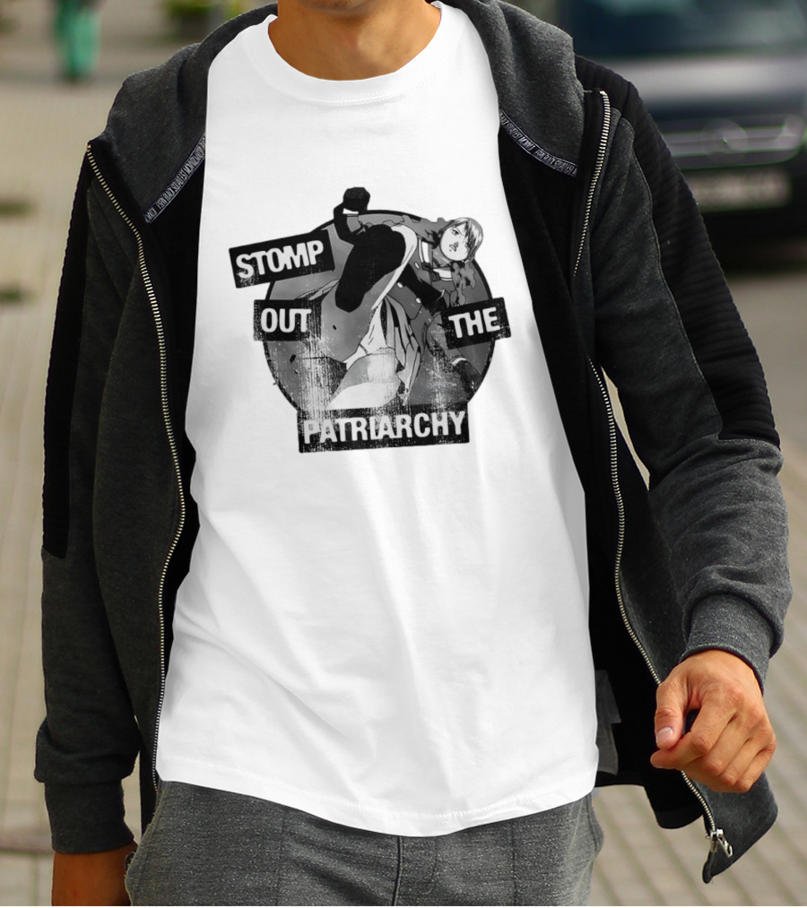 Stomp Out The Patriarchy Empowerment Manga Style Influence T-Shirt