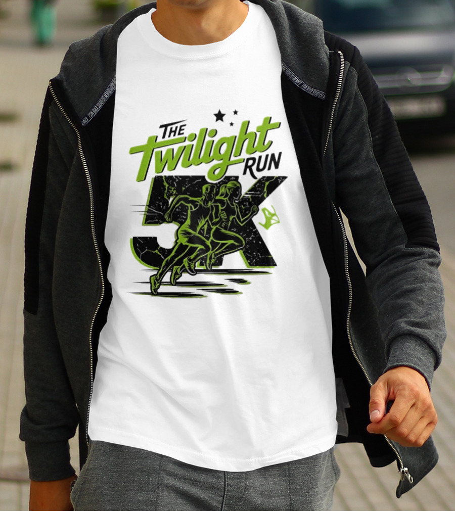 The Twilight Run 5K Runners And Stars Night Race Event T-Shirt