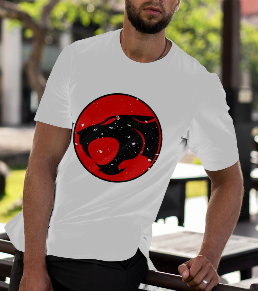 Thunder Jaguar Cat Red Circle T-Shirt