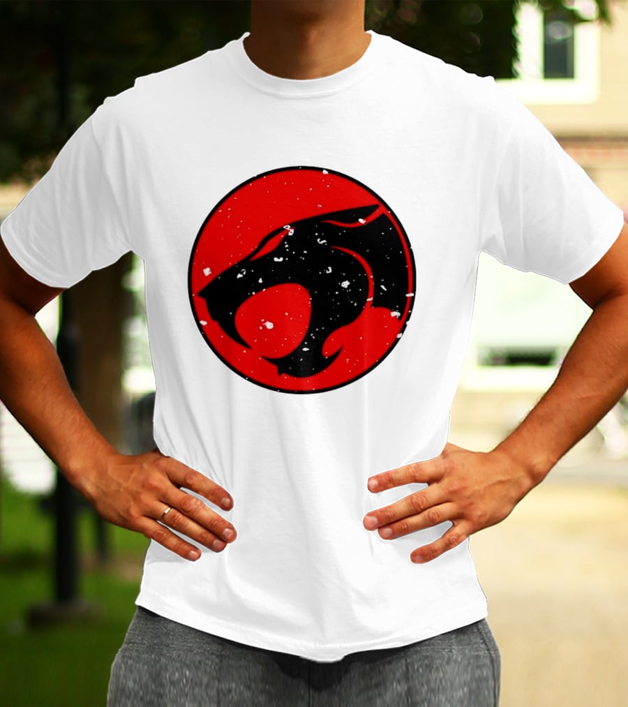 Thunder Jaguar Cat Red Circle T-Shirt