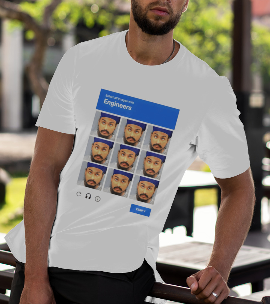 Vickrum Digwa Captcha Select All Images With Engineers Verify T-Shirt