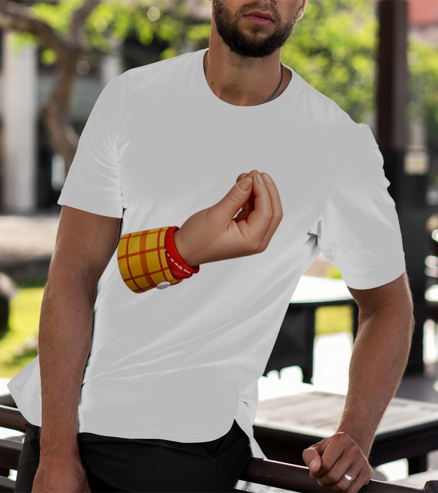Woody's Italian Hand Gesture Pixar Character Sleeve T-Shirt