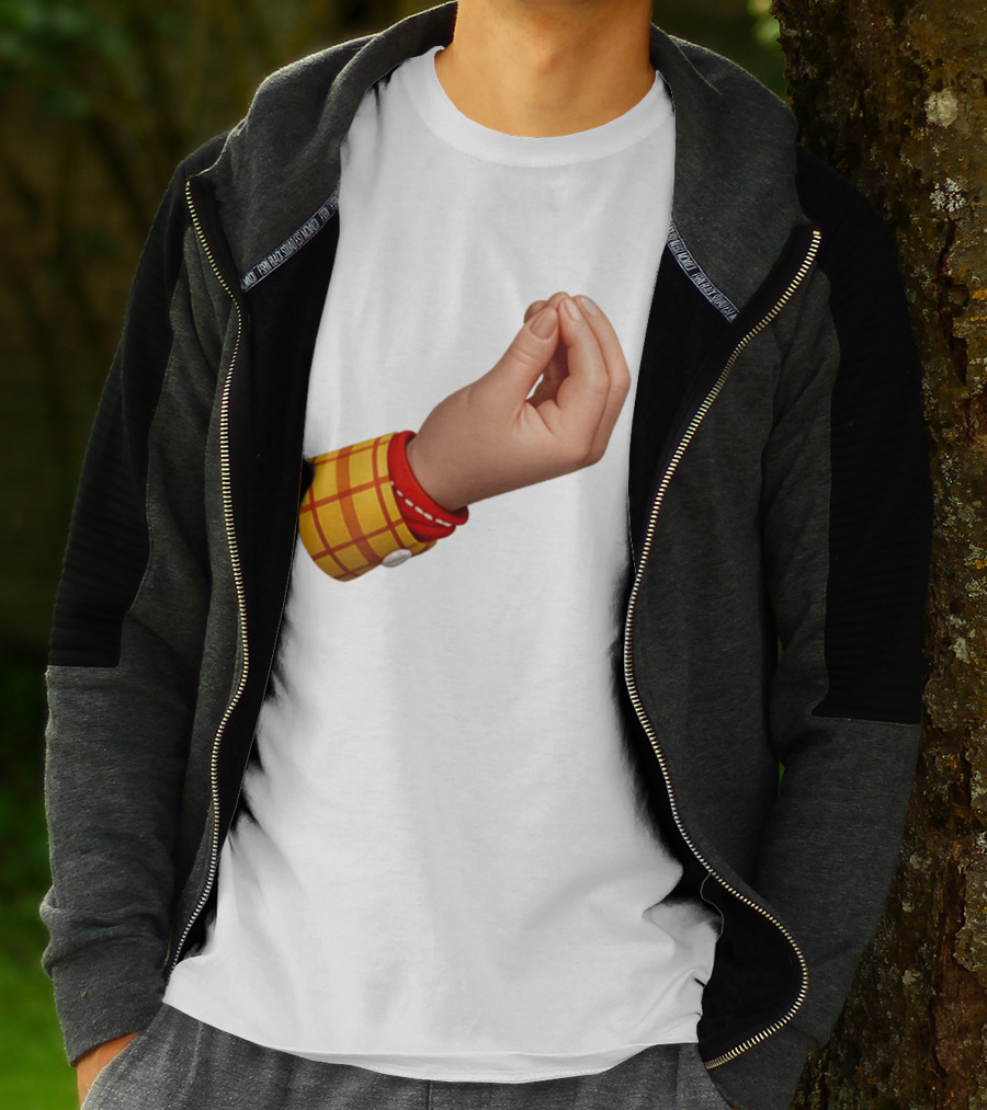 Woody's Italian Hand Gesture Pixar Character Sleeve T-Shirt