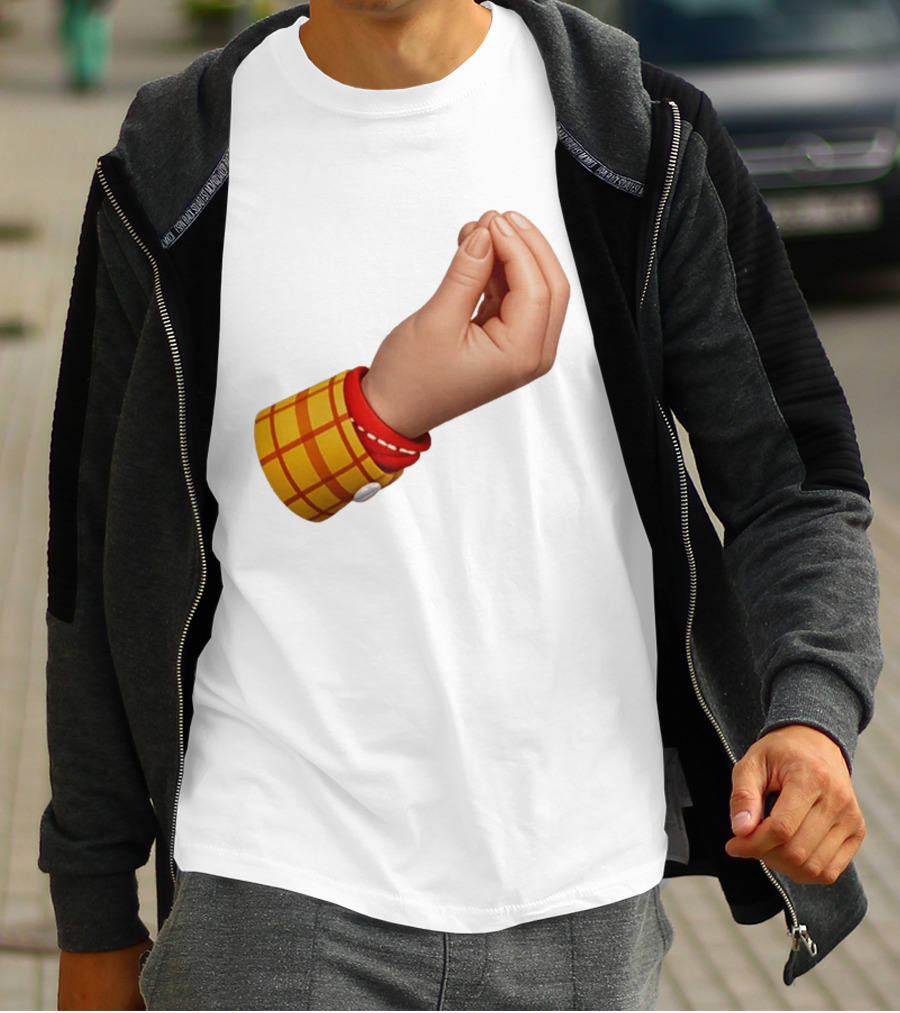 Woody's Italian Hand Gesture Pixar Character Sleeve T-Shirt