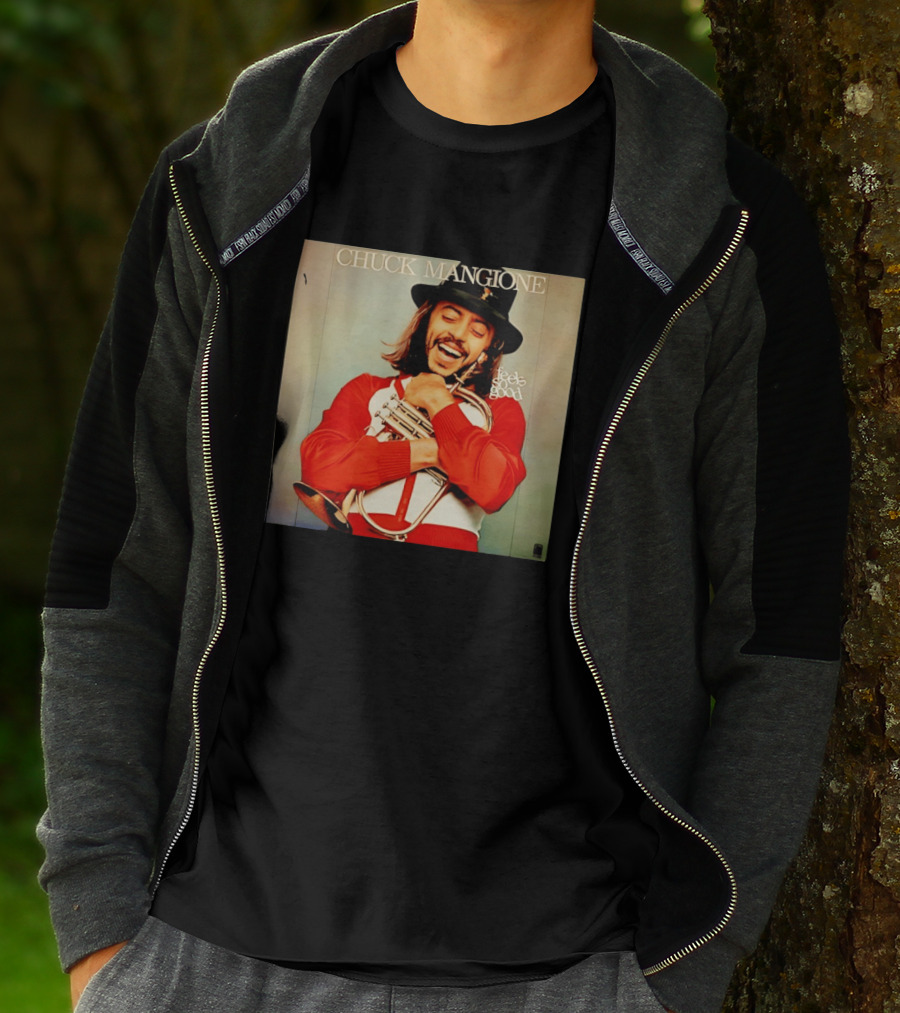Chuck Mangione Feels So Good Iconic Album Cover With Flugelhorn Player In Red And White Outfit T-Shirt