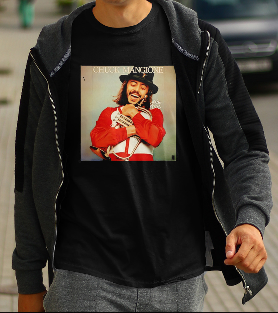 Chuck Mangione Feels So Good Iconic Album Cover With Flugelhorn Player In Red And White Outfit T-Shirt