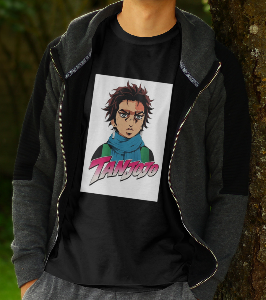Tan JoJo Anime Manga Character Fusion T-Shirt