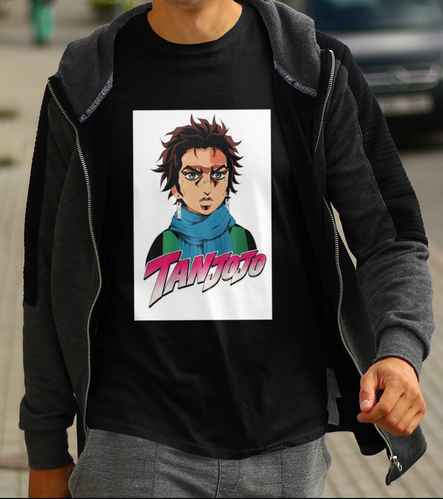 Tan JoJo Anime Manga Character Fusion T-Shirt
