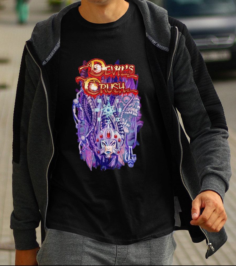 Devil's Crush Alien Skull Warrior With Mystical T-Shirt