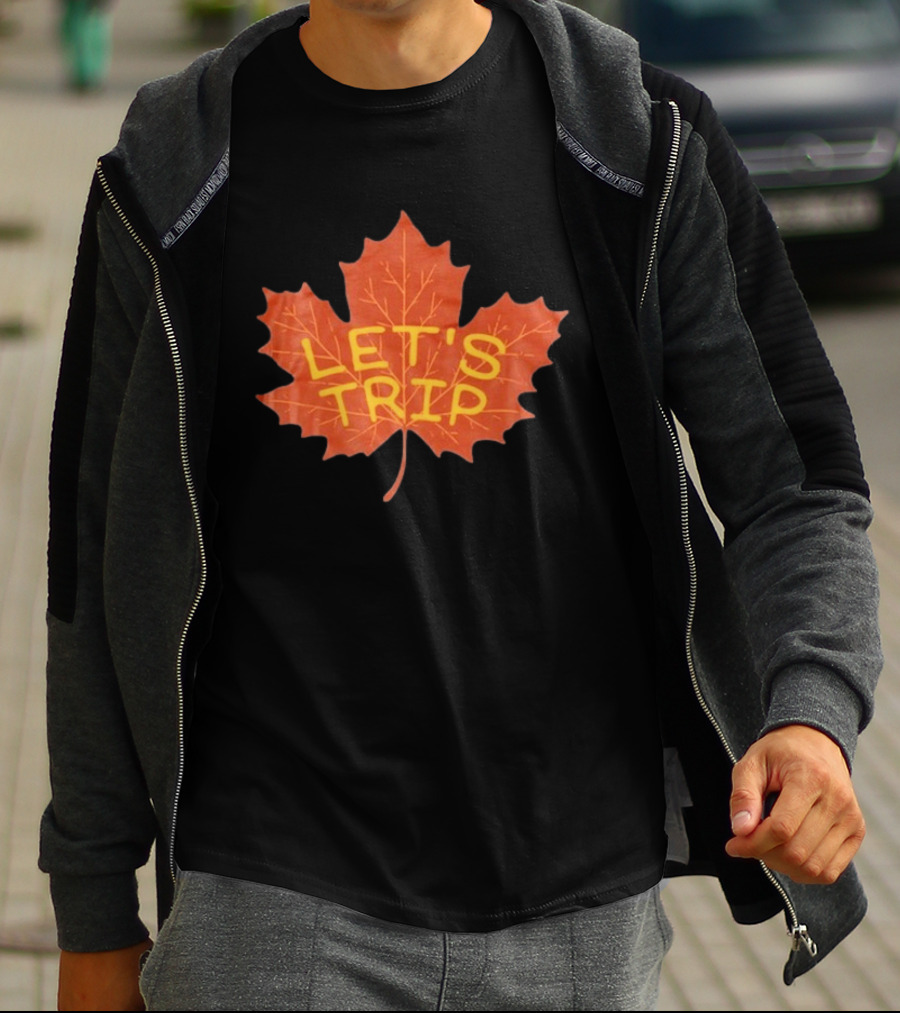 Let's Trip Maple Leaf Autumn Adventure T-Shirt