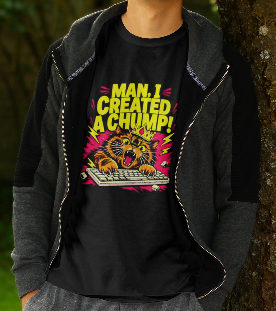 Man I Created A Chump Cat Keyboard T-Shirt