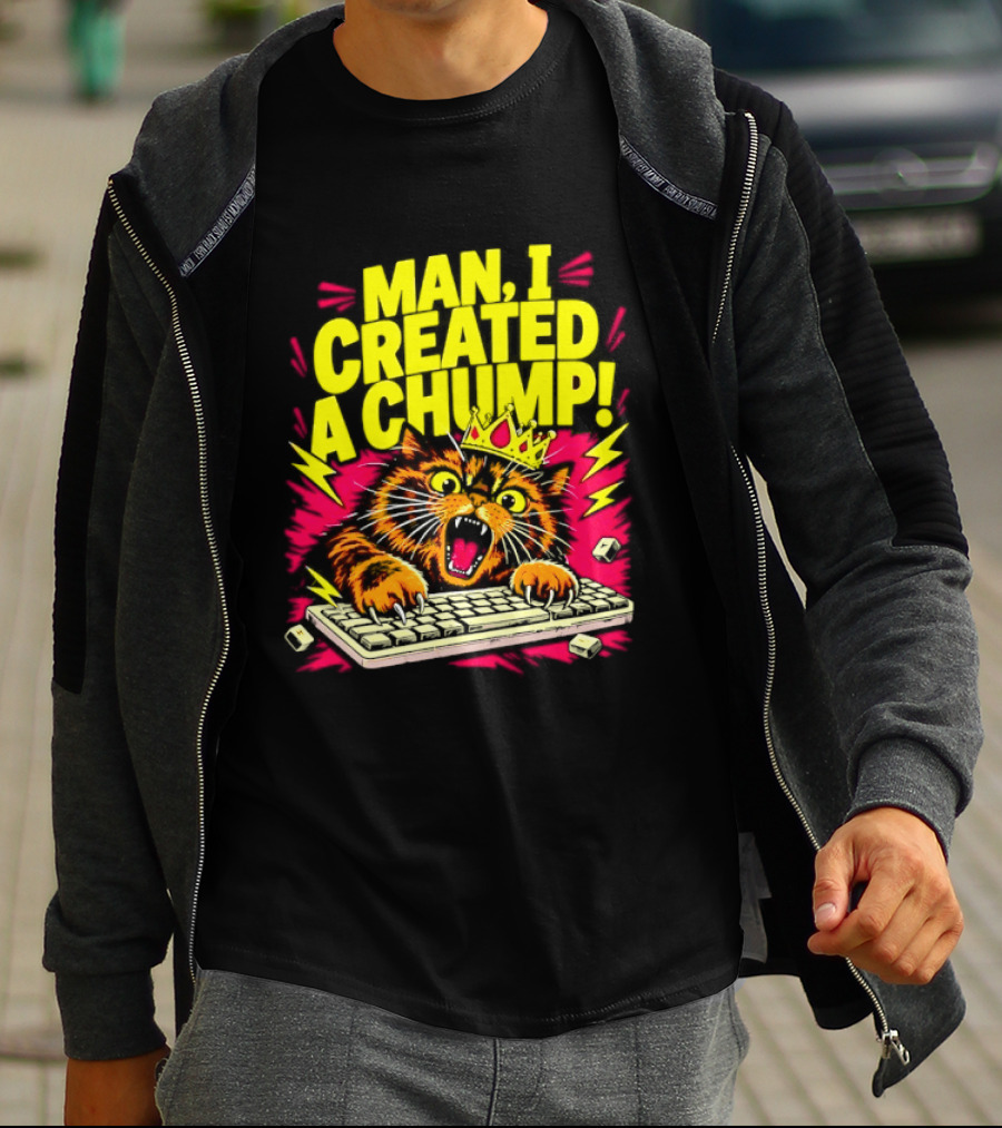 Man I Created A Chump Cat Keyboard T-Shirt