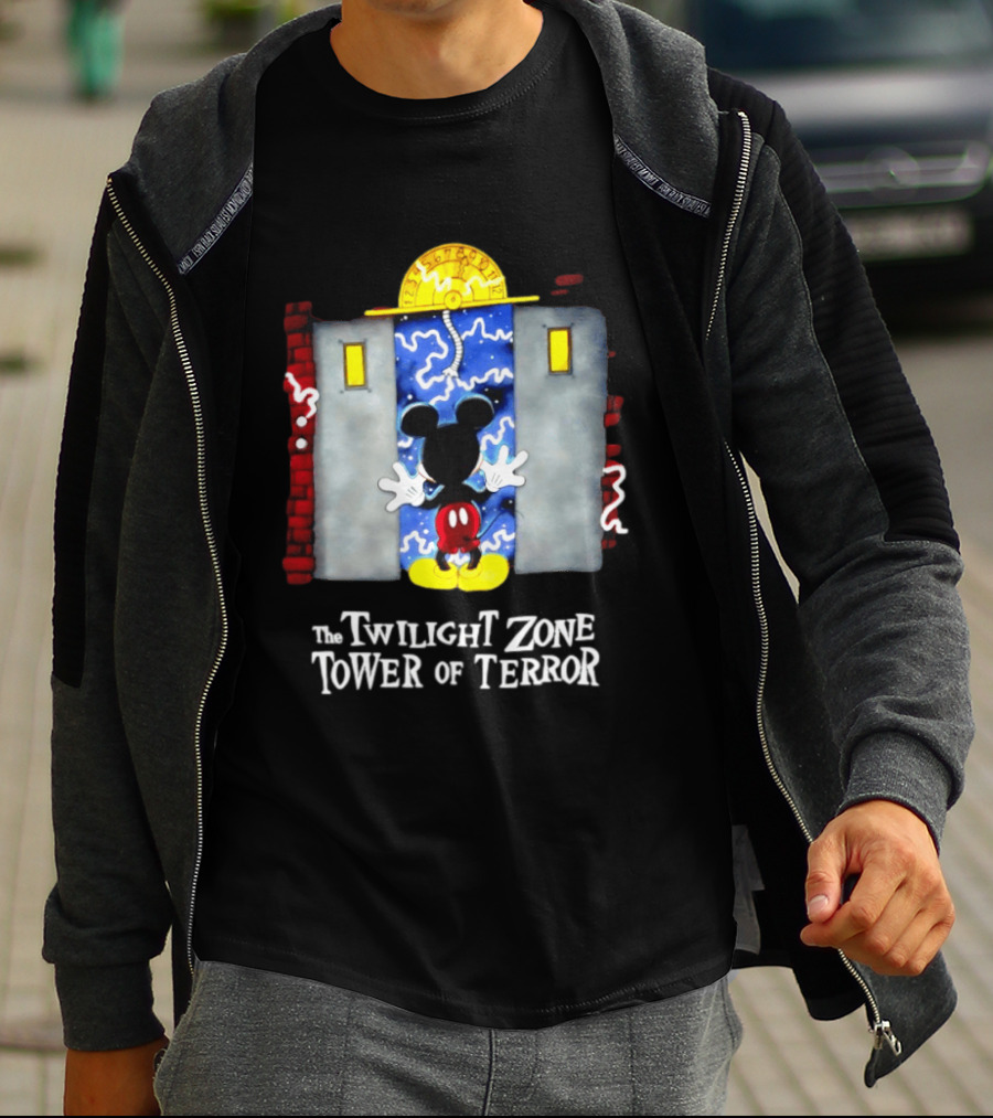 Mickey Mouse Twilight Zone Tower Of Terror Elevator Ride T-Shirt
